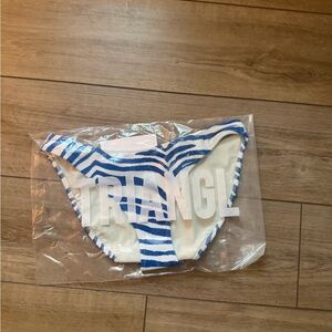 Triangl Swimwear Blue and White Bikini Bottoms
